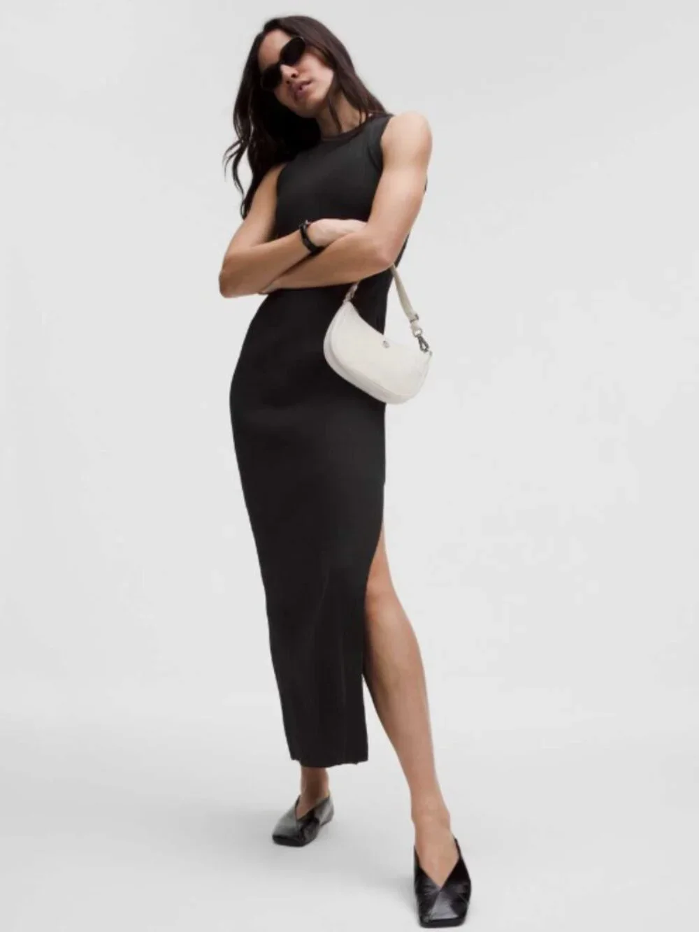 Lululemon Sleeveless Pleated Stretch Maxi Dress Size L